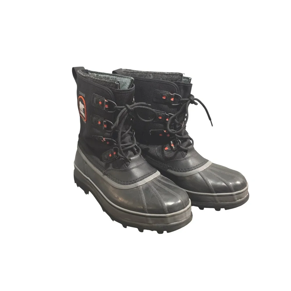 Sorel Caribou XT Men's Winter Snow Boots Sz‎ 12 Black Grey Gorpcore